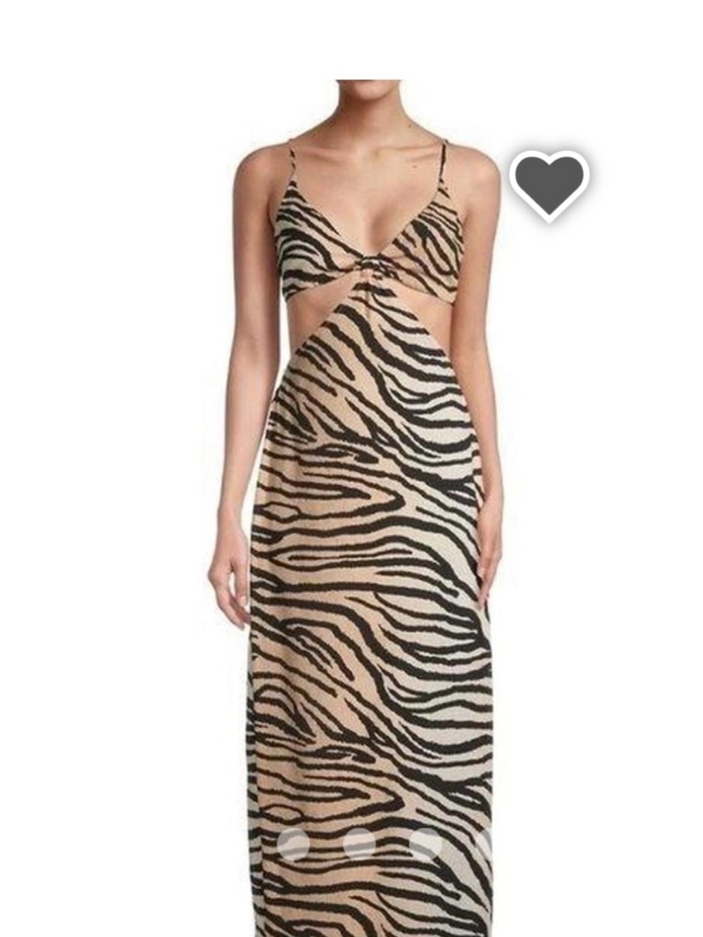 PQ swim sienna zebra Cutout Slip Dress
